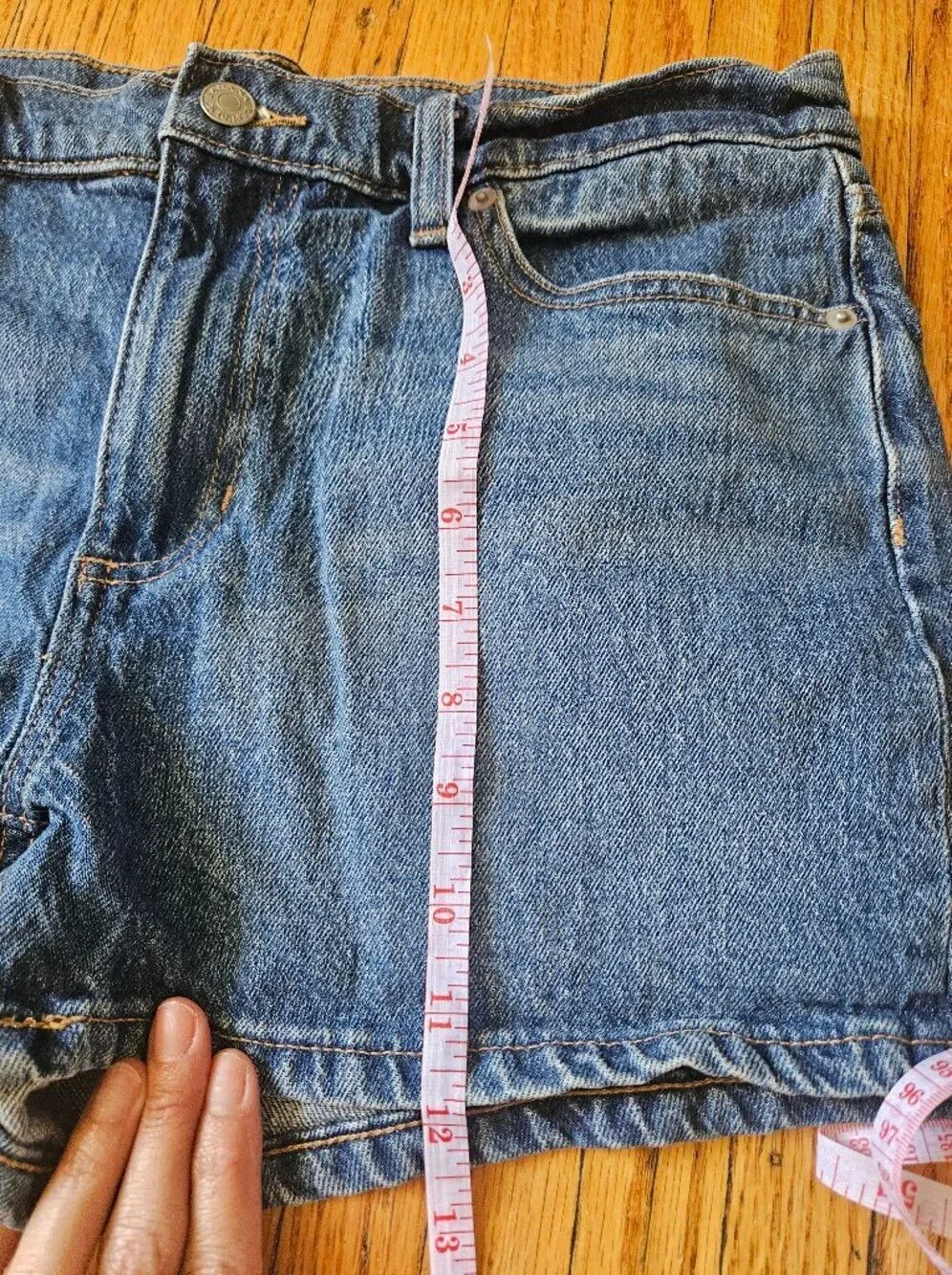 Banana Republic Classic Denim Shorts Size 8 Medium Wash Cuffed Casual